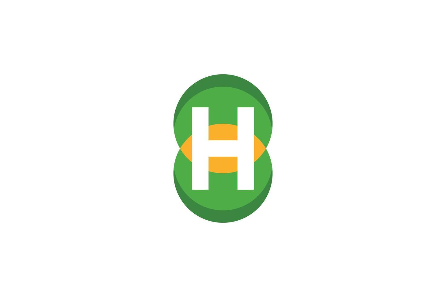 logo coloré lettre h vecteur