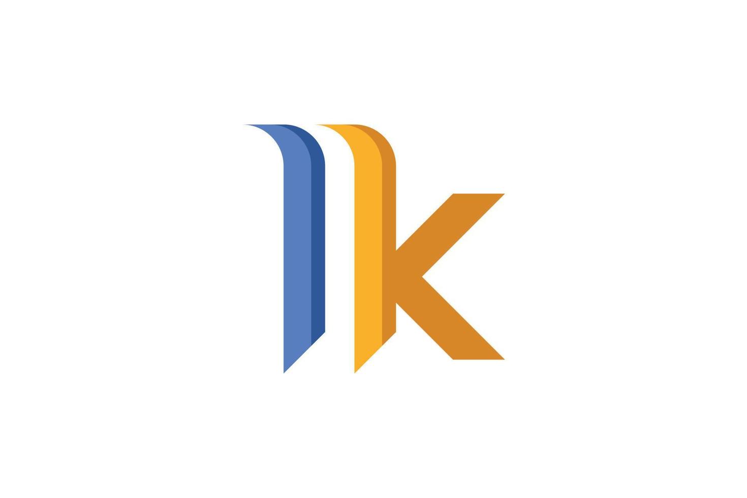 k lettre logo coloré vecteur