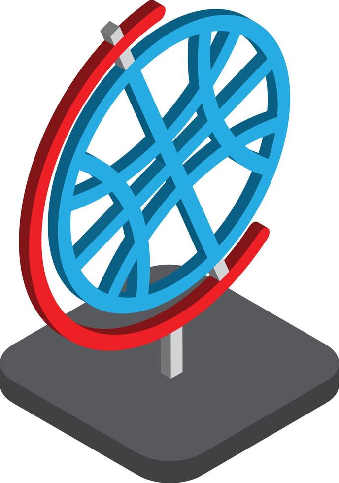 illustration de globe dans un style isométrique 3d vecteur