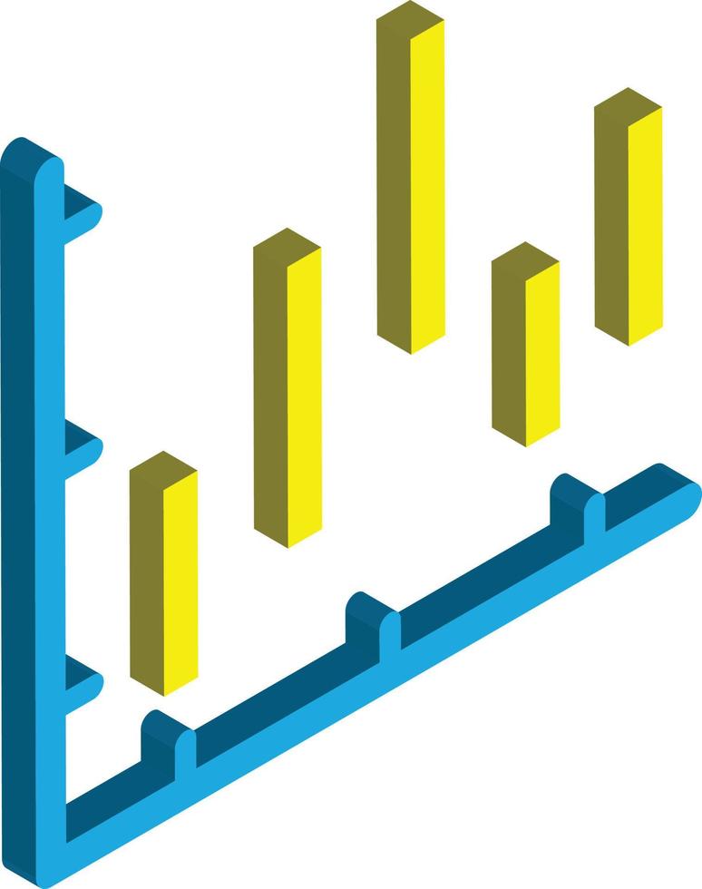 illustration de graphique boursier dans un style isométrique 3d vecteur