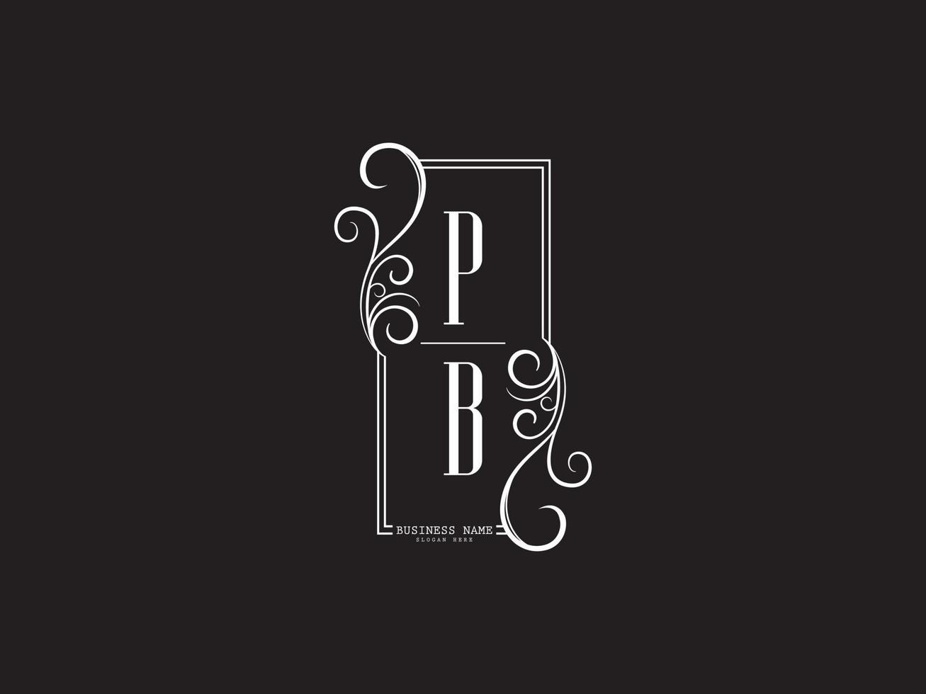 initiales pb luxe logo lettre vecteur