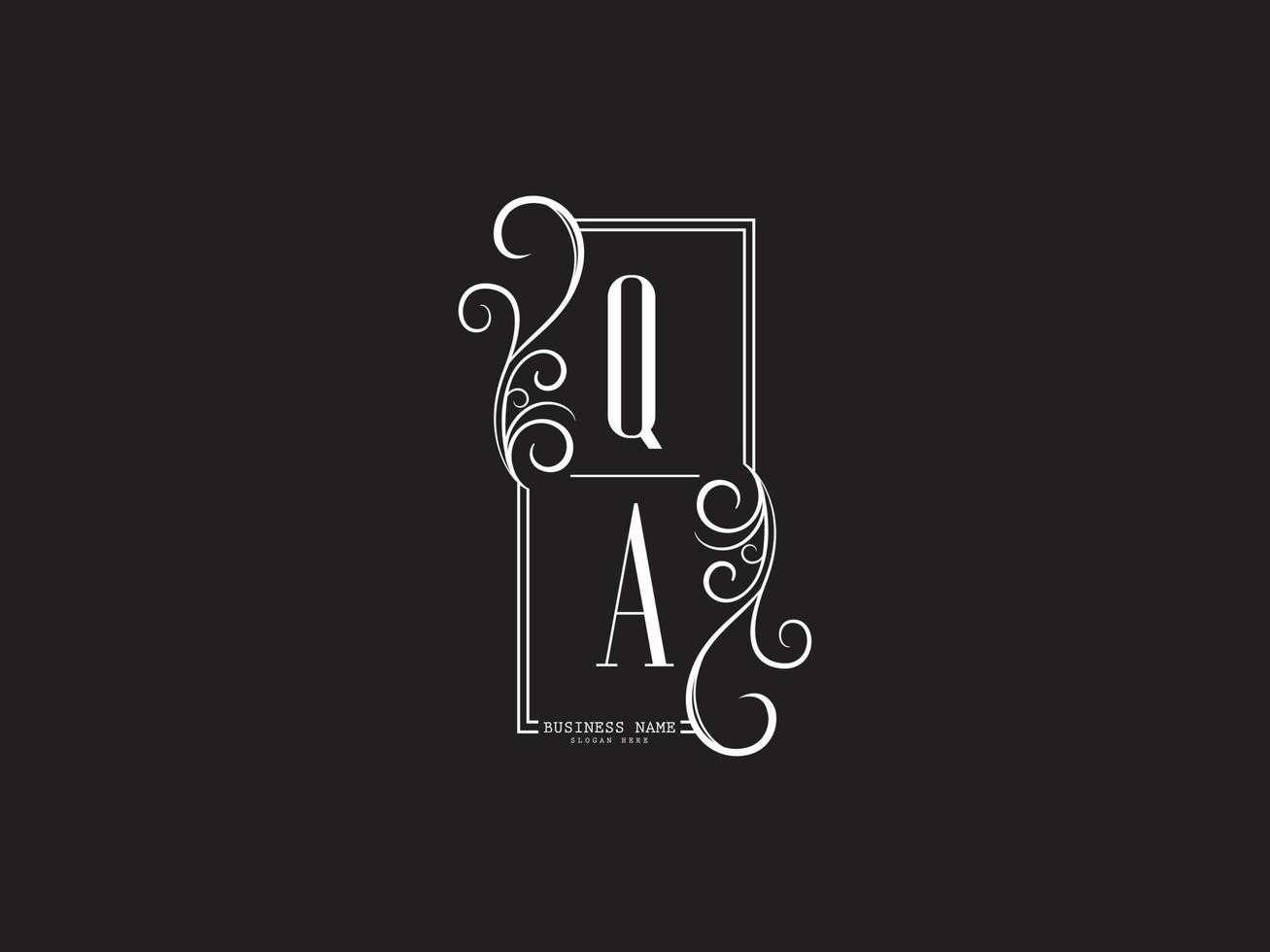 qa, qa monogramme de logo de lettres de luxe abstraites vecteur
