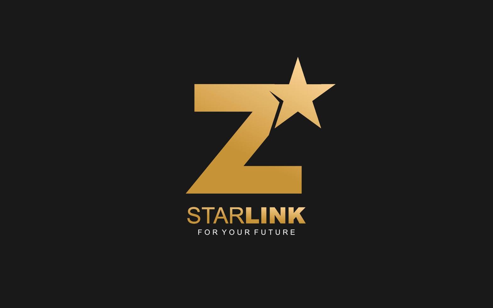 z logo star pour la société de marque. illustration vectorielle de modèle de lettre pour votre marque. vecteur