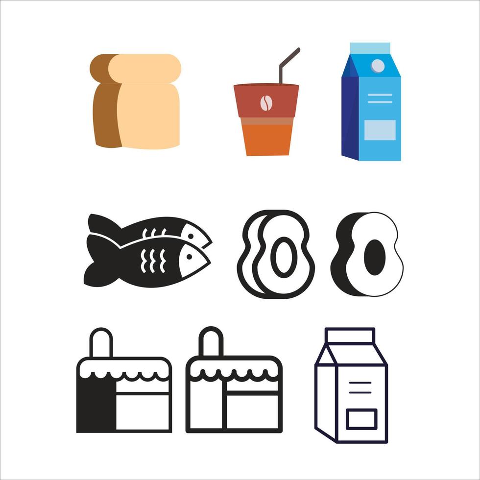 icône de nourriture et de boisson. conception vectorielle pour sites Web et applications. vecteur
