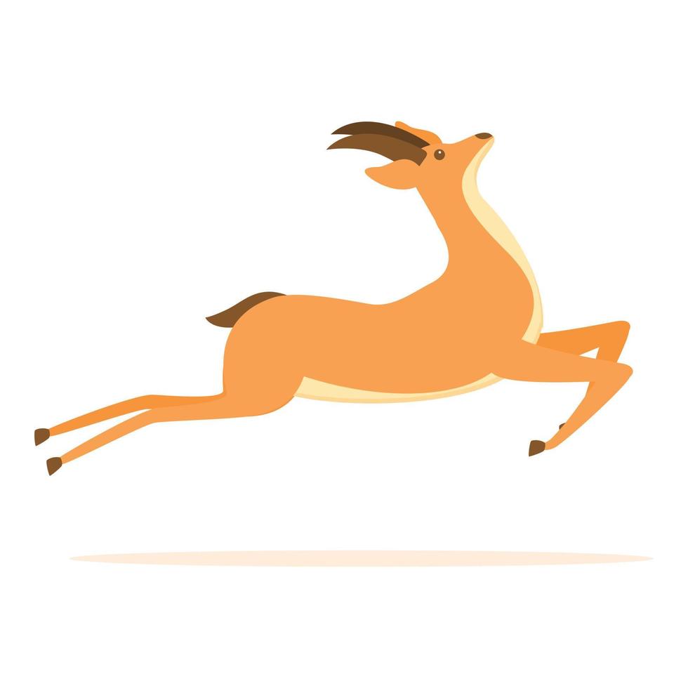 icône de gazelle, style dessin animé vecteur