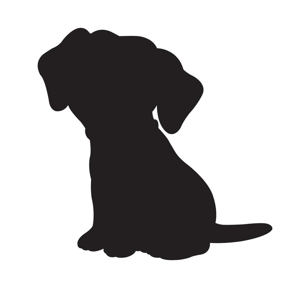 vecteur de silhouette de chien isolé sur fond blanc livre de coloriage animal pour enfants dessin animé vecteur illustration de chien