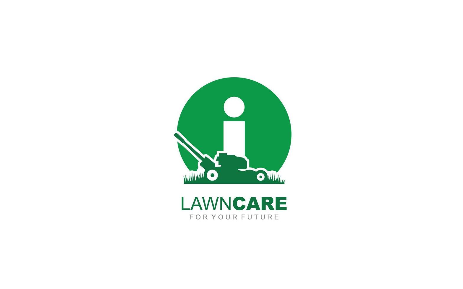 i logo Lawncare pour la société de marque. illustration vectorielle de modèle de tondeuse pour votre marque. vecteur