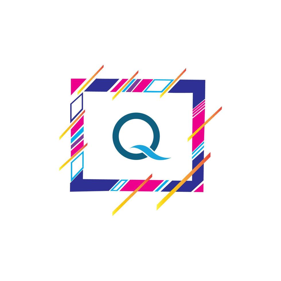 lettre q entreprise entreprise unité abstraite modèle de conception de logo vectoriel