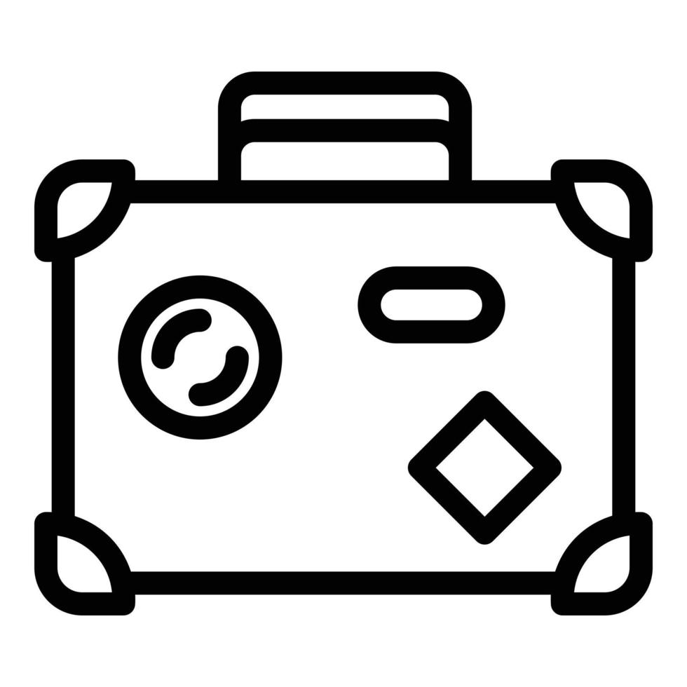 icône de bagages, style de contour vecteur