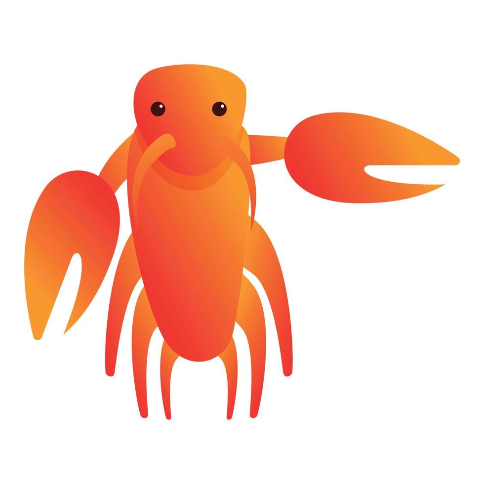 icône de homard de délicatesse, style cartoon vecteur
