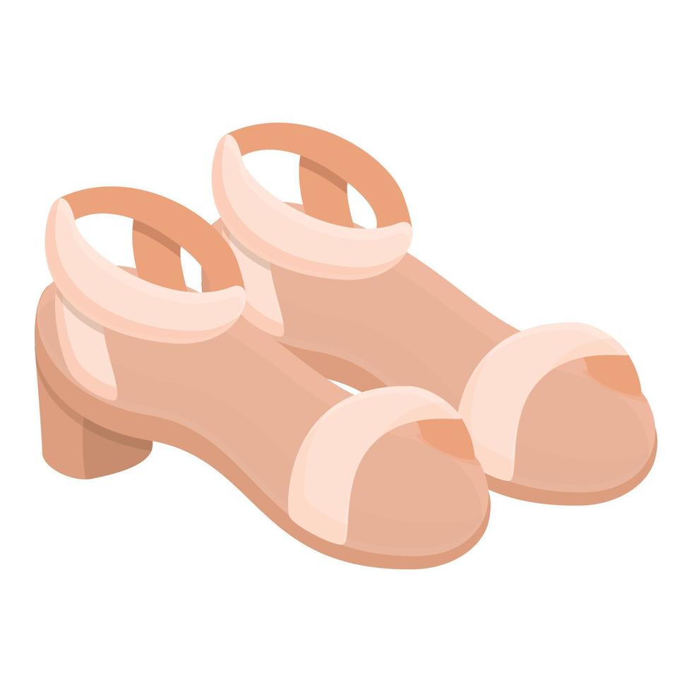 icône de sandales à bout ouvert, style cartoon vecteur