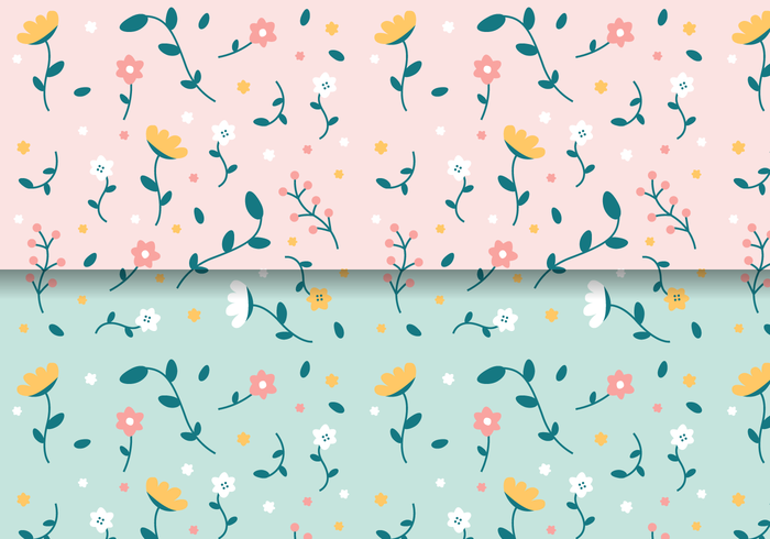 Motif floral vintage gratuit vecteur