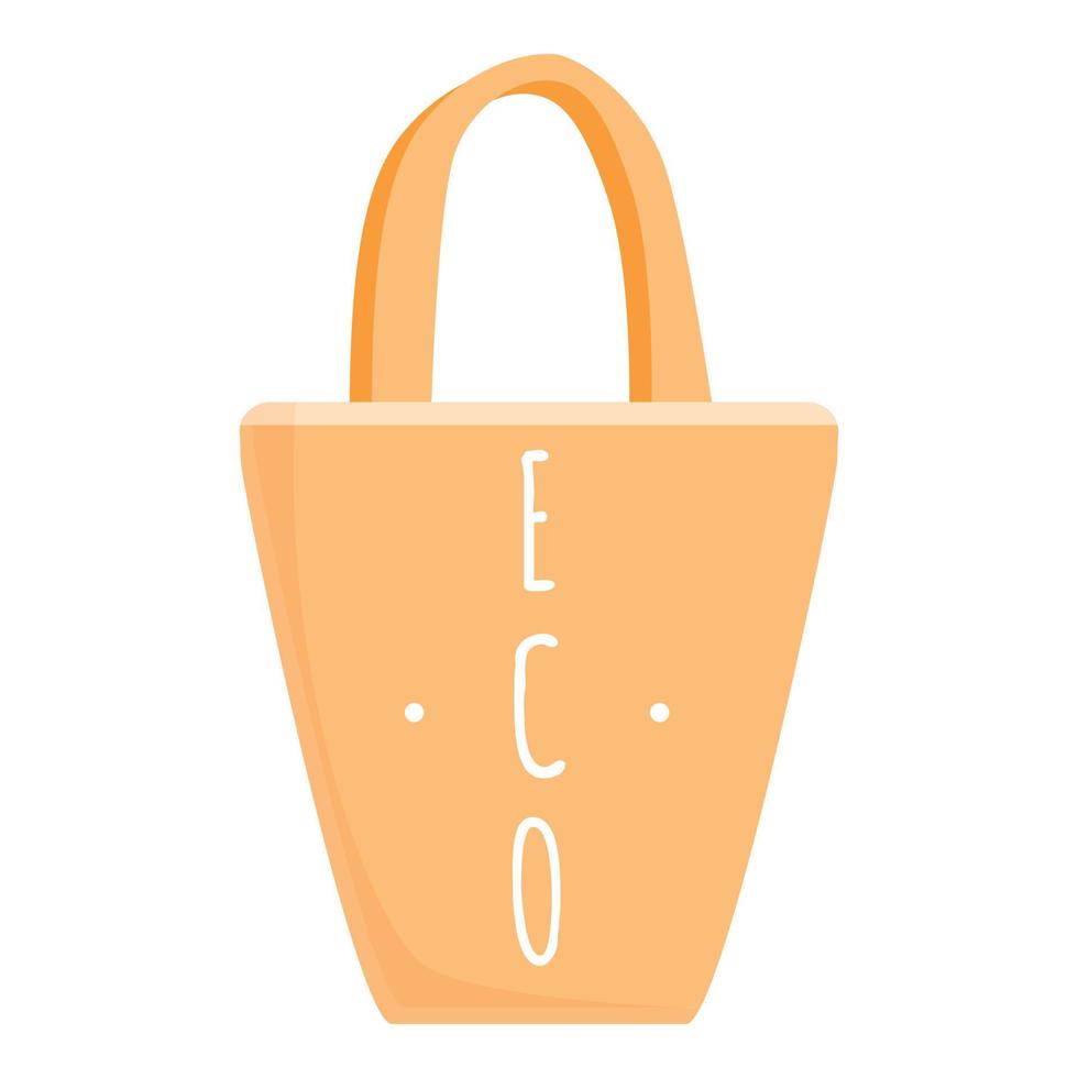 icône de sac éco boutique, style cartoon vecteur