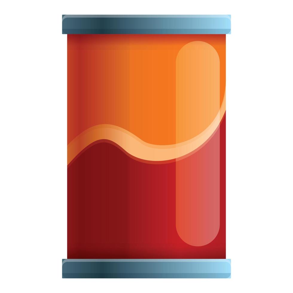 icône de boîte de conserve de nourriture froide, style cartoon vecteur