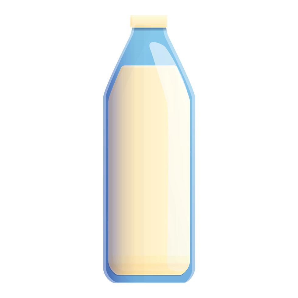 icône de bouteille de lait, style cartoon vecteur