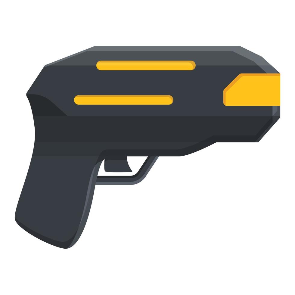 icône de pistolet taser, style cartoon vecteur