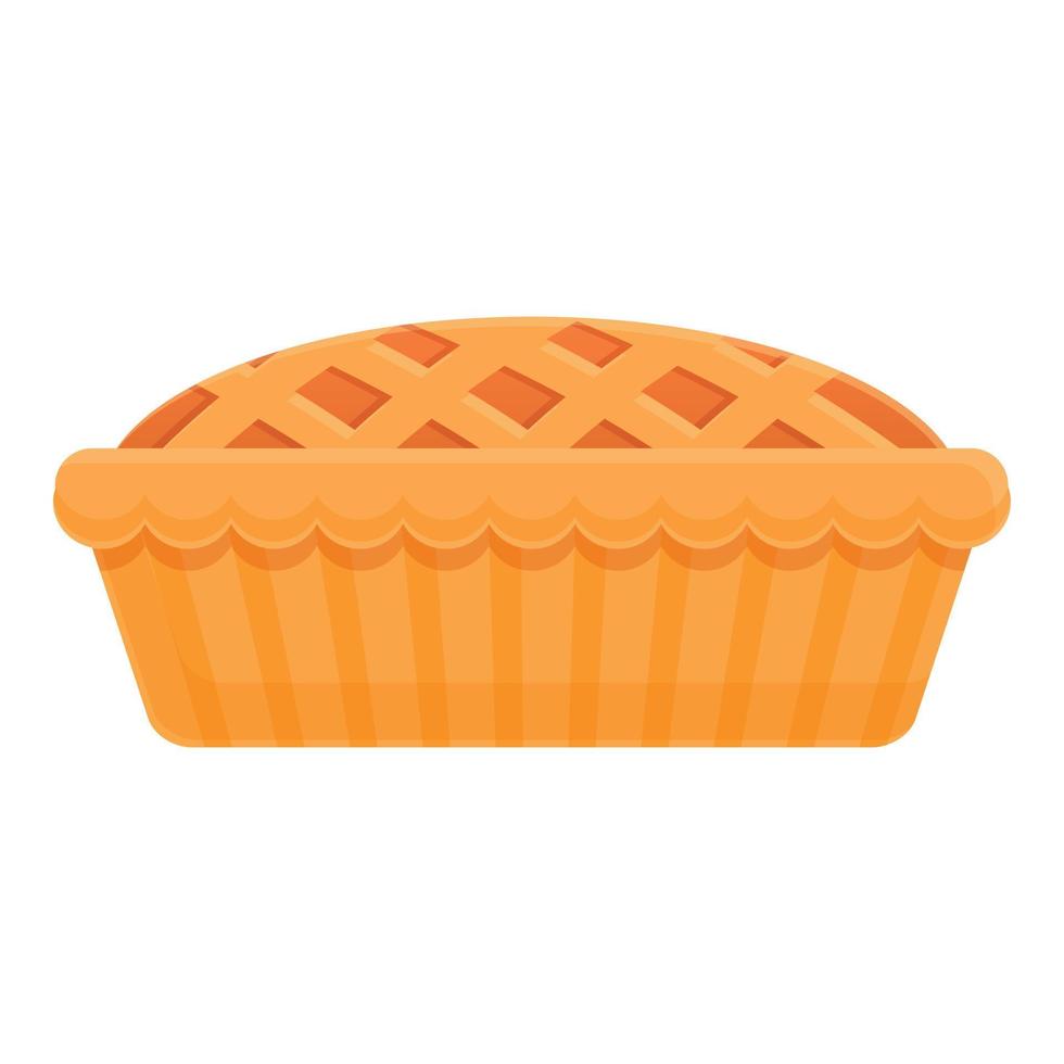 icône de tarte aux pommes américaine, style cartoon vecteur