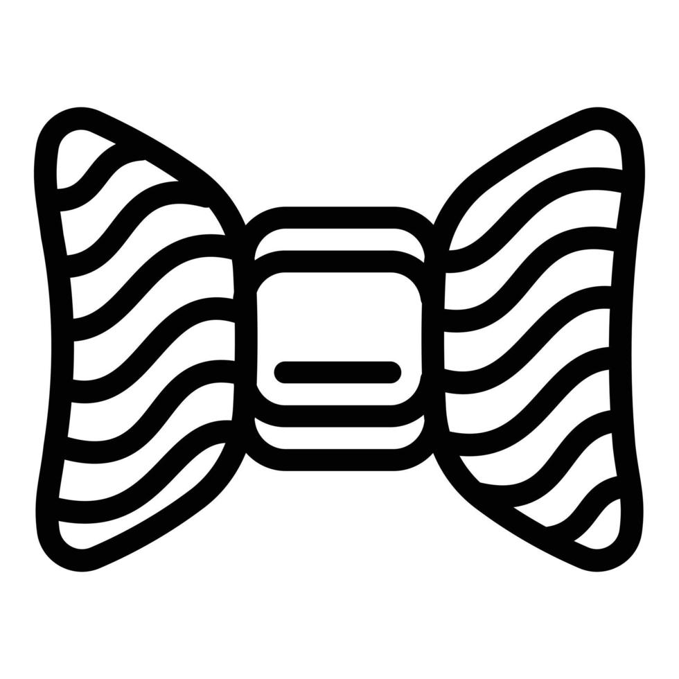 icône de noeud papillon, style de contour vecteur