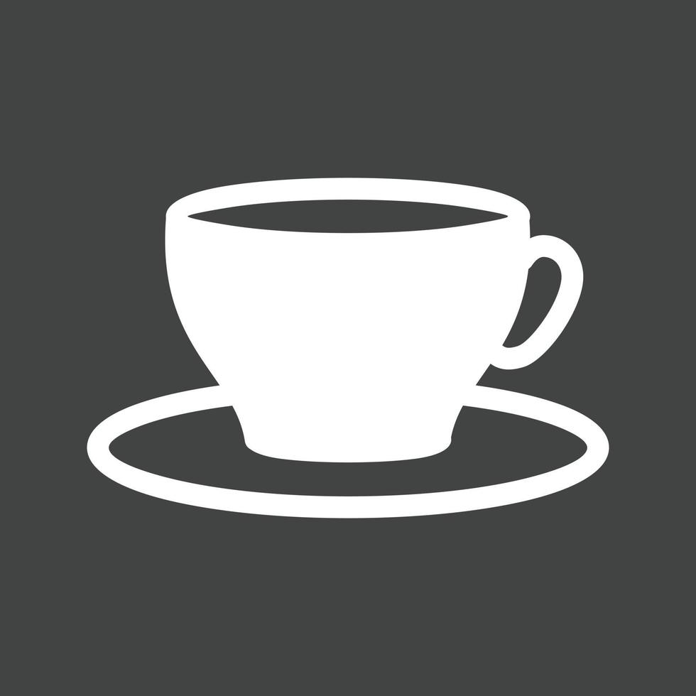 icône inversée de glyphe de tasse de thé vecteur