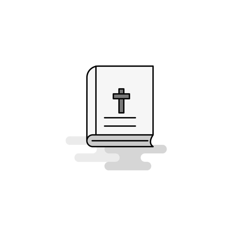 sainte bible web icône ligne plate remplie icône grise vecteur
