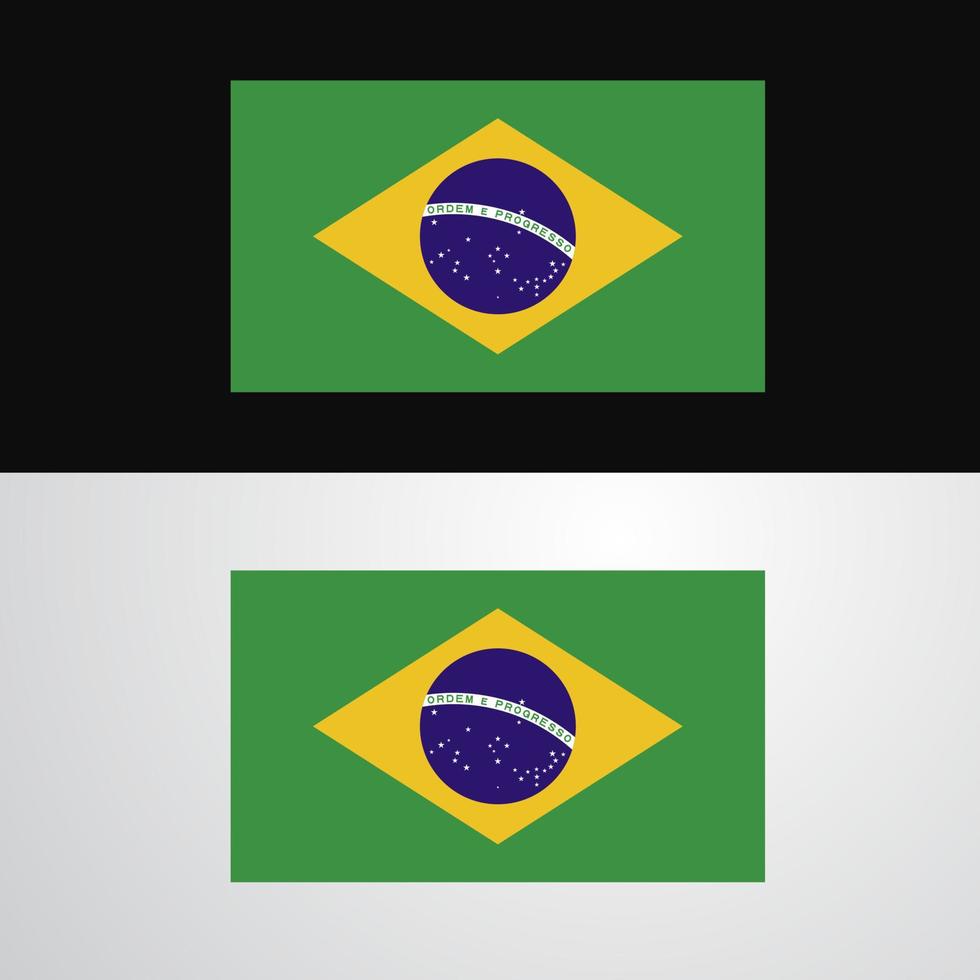 conception de bannière de drapeau du brésil vecteur
