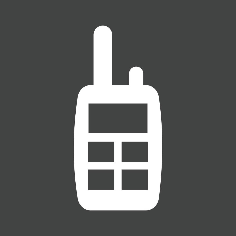 icône inversée de glyphe de téléphone cellulaire vecteur
