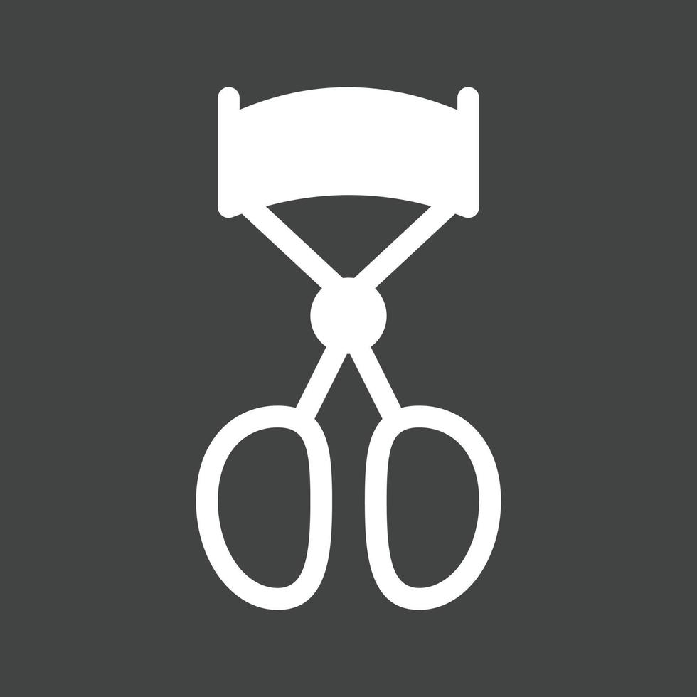 icône inversée de glyphe de recourbe-cils vecteur