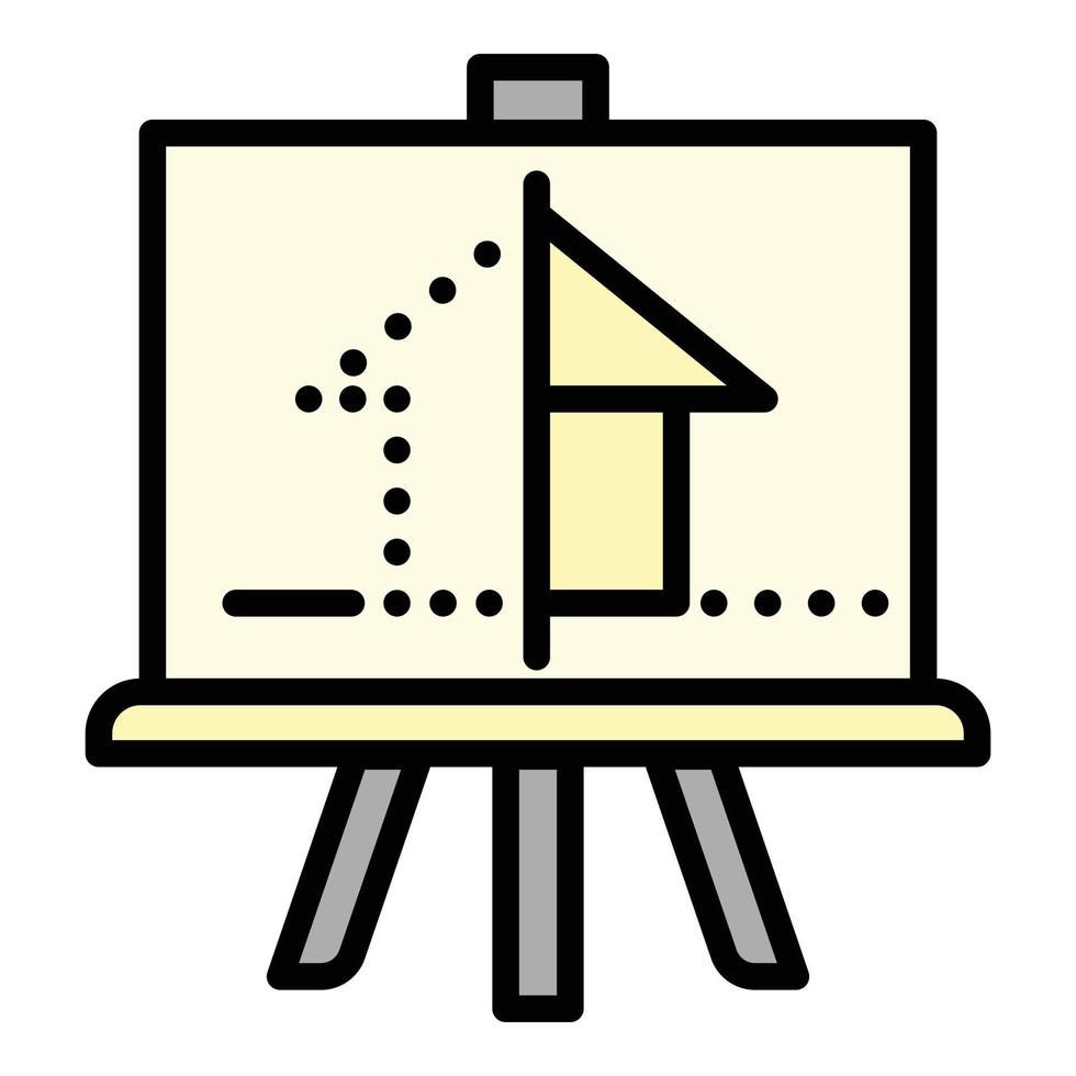 dessin d'une icône de plan de maison moderne, style de contour vecteur