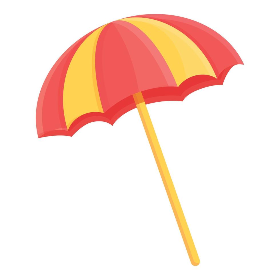 icône de parapluie de plage de fête d'été, style cartoon vecteur