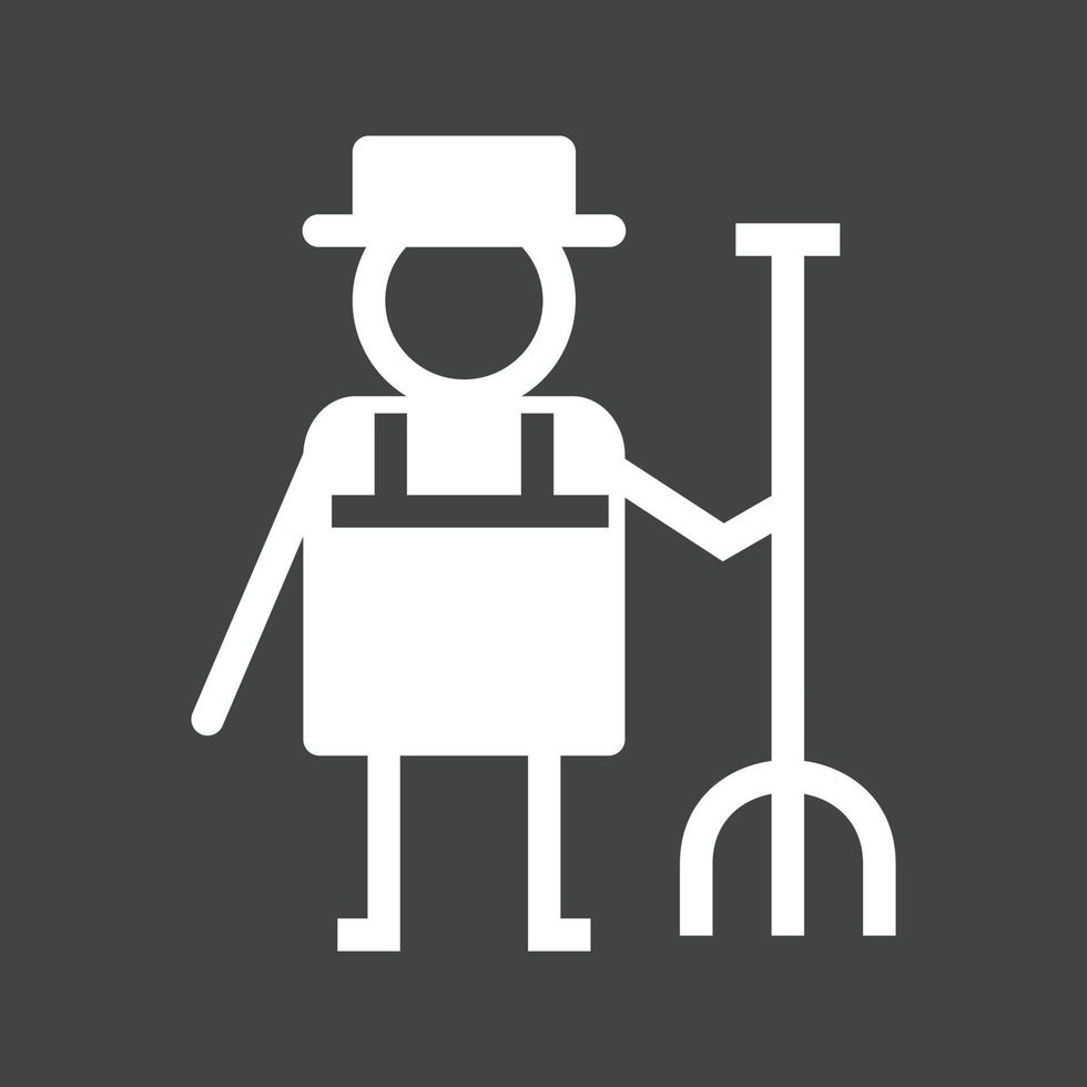 icône inversée de glyphe de jardinier vecteur
