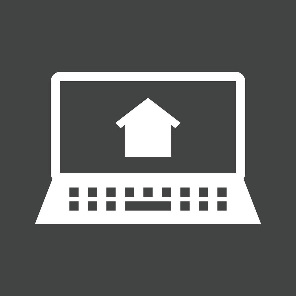 icône inversée de glyphe de logement en ligne vecteur