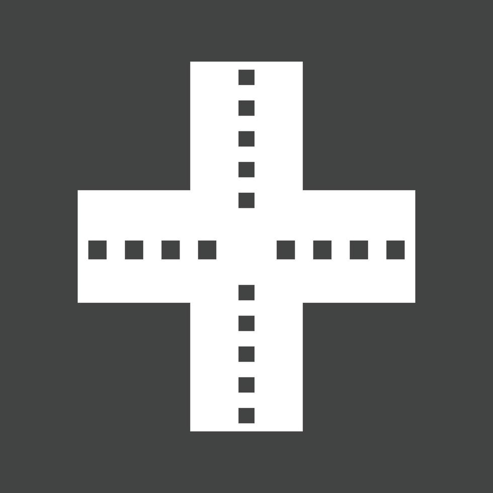 icône inversée de glyphe de route liée vecteur