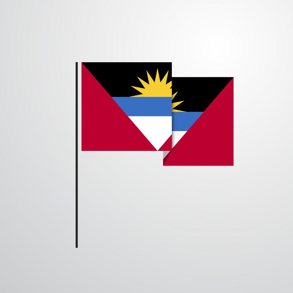 vecteur de conception de drapeau antigua et barbuda