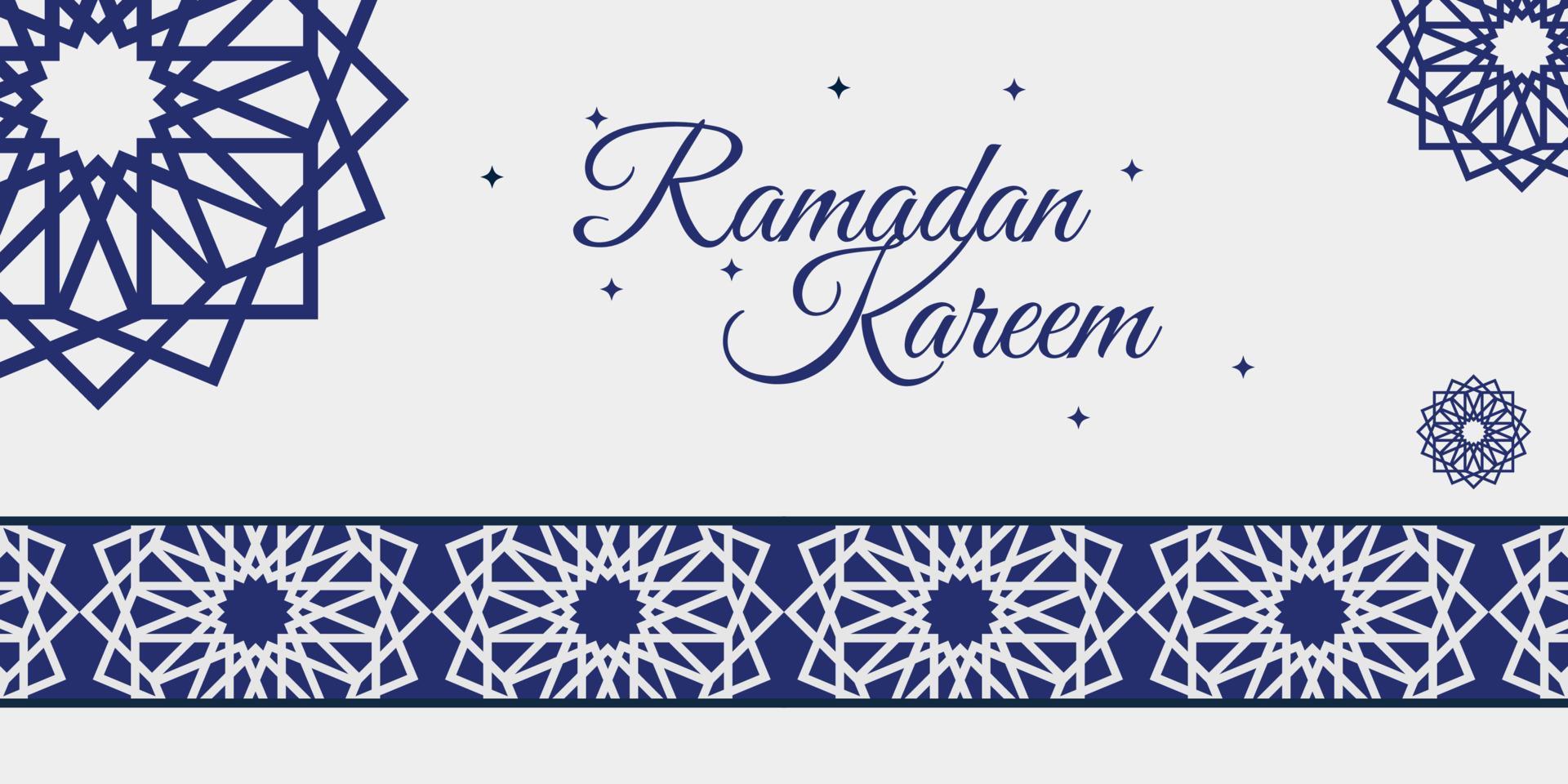 Kareem Ramadan. modèle de carte de voeux islamique avec ramadan pour la conception de papier peint. affiche, bannière médiatique. illustration vectorielle de mosaïque. vecteur libre