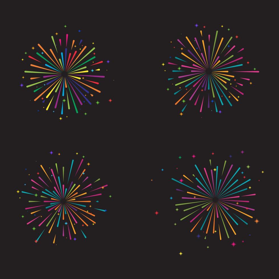 illustration d'icône de vecteur de feu d'artifice