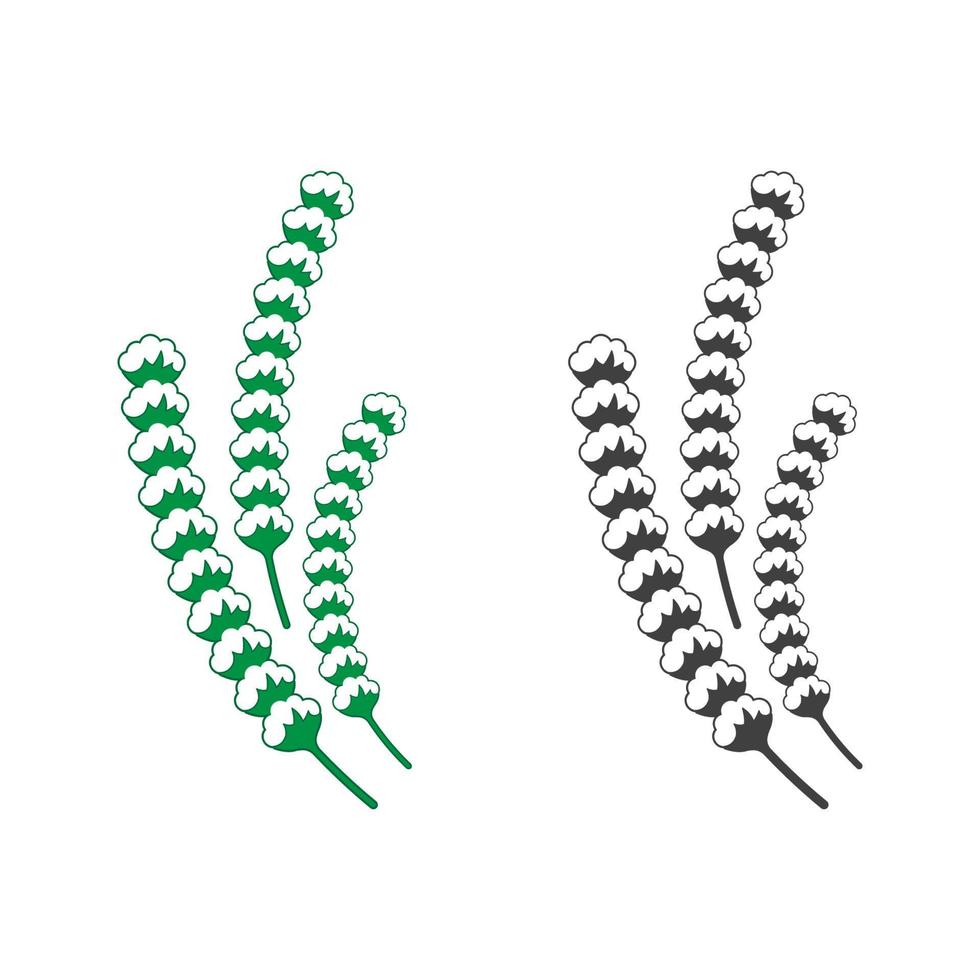 modèle d'icône de vecteur de fleur de coton