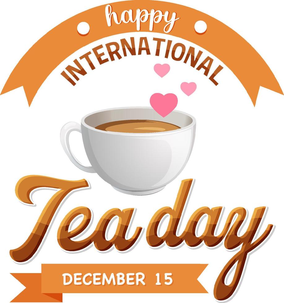 conception de bannière de la journée internationale du thé vecteur