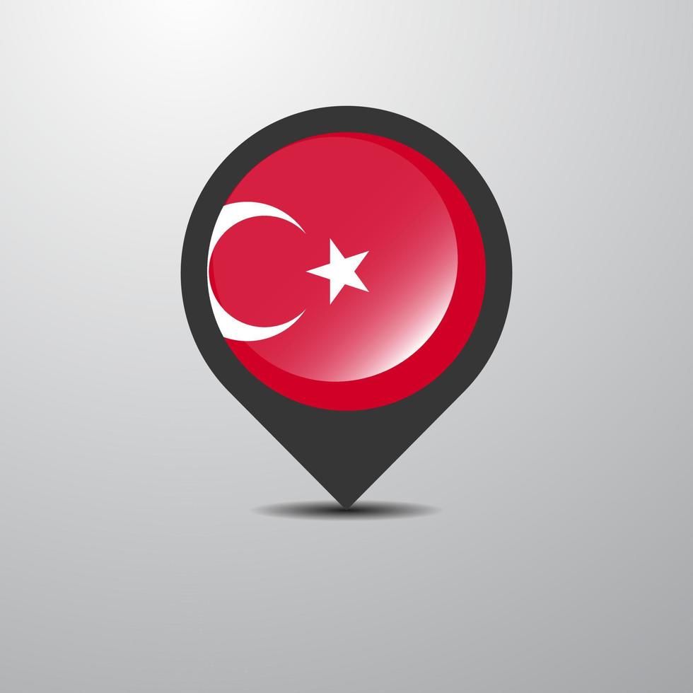 goupille de carte de la Turquie vecteur