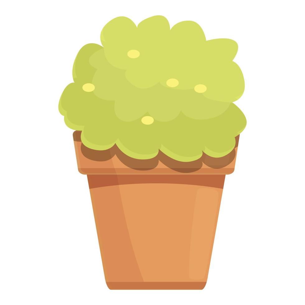 vecteur de dessin animé d'icône de pot de plante de saison. jardin d'été