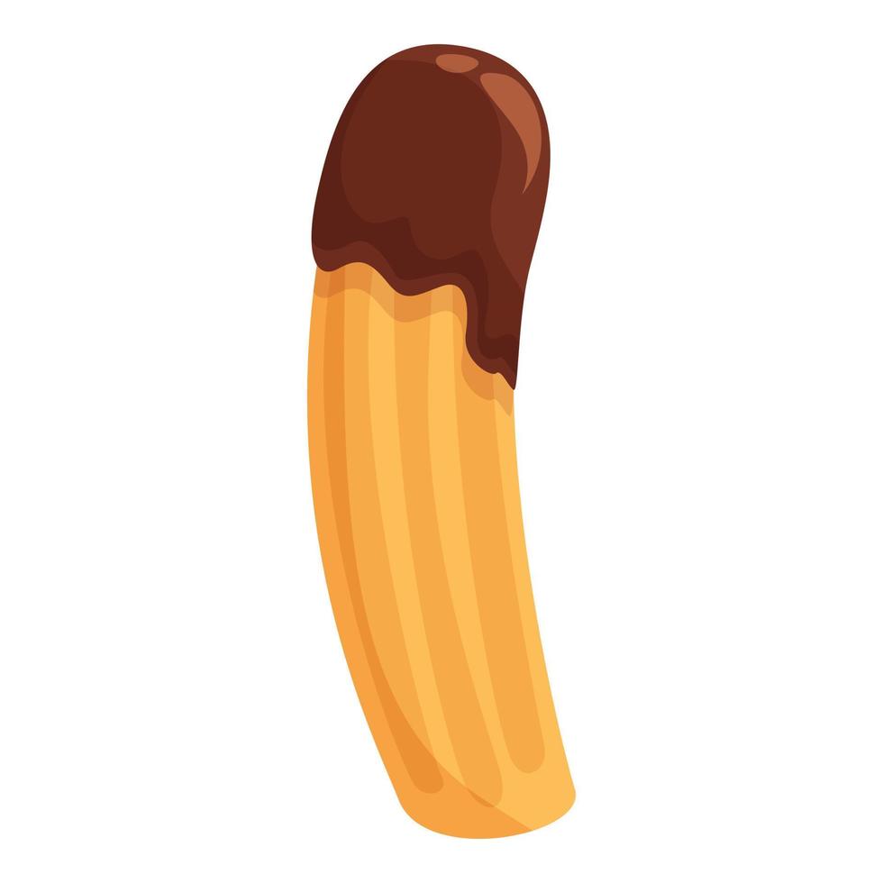 vecteur de dessin animé d'icône de menu churro. nourriture espagnole