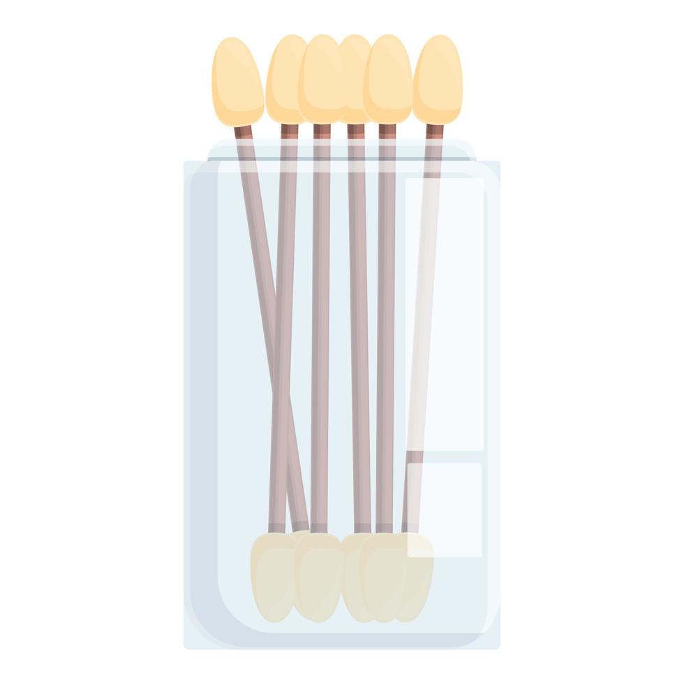 vecteur de dessin animé d'icône d'écouvillon stérile. bâton d'oreille