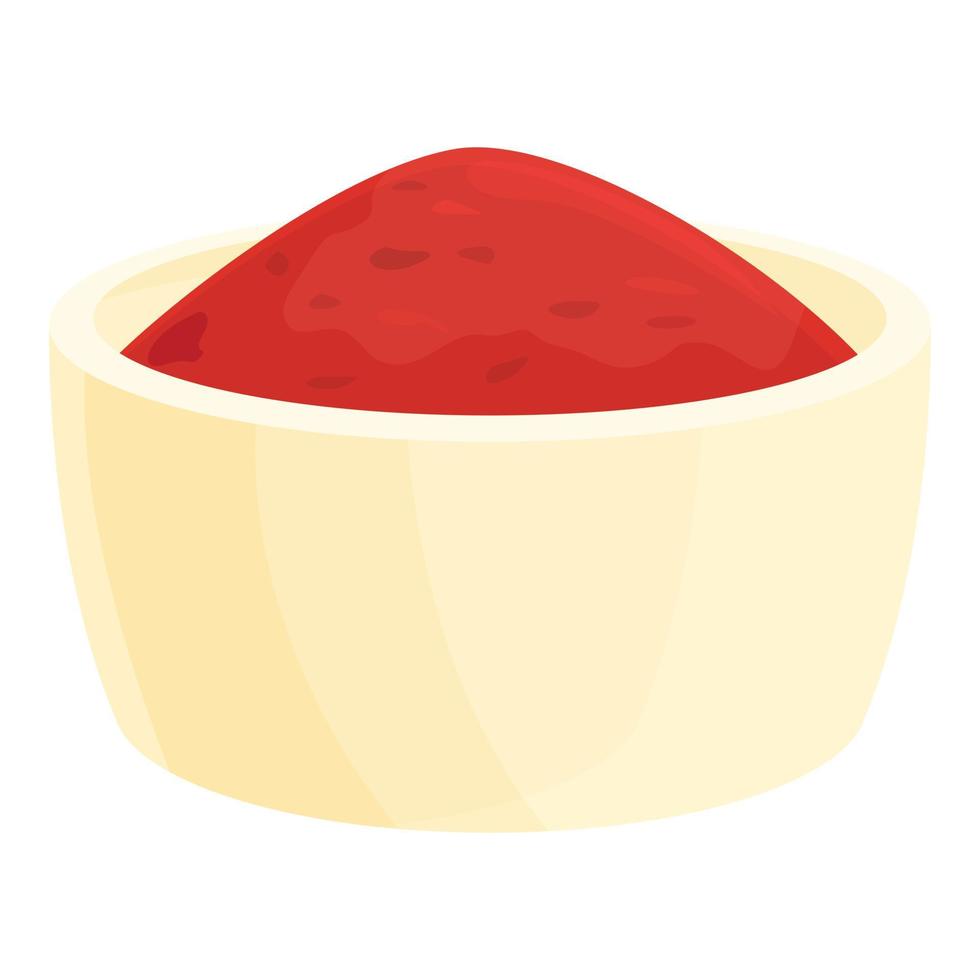 vecteur de dessin animé d'icône de poudre de poivron rouge. nourriture aux épices