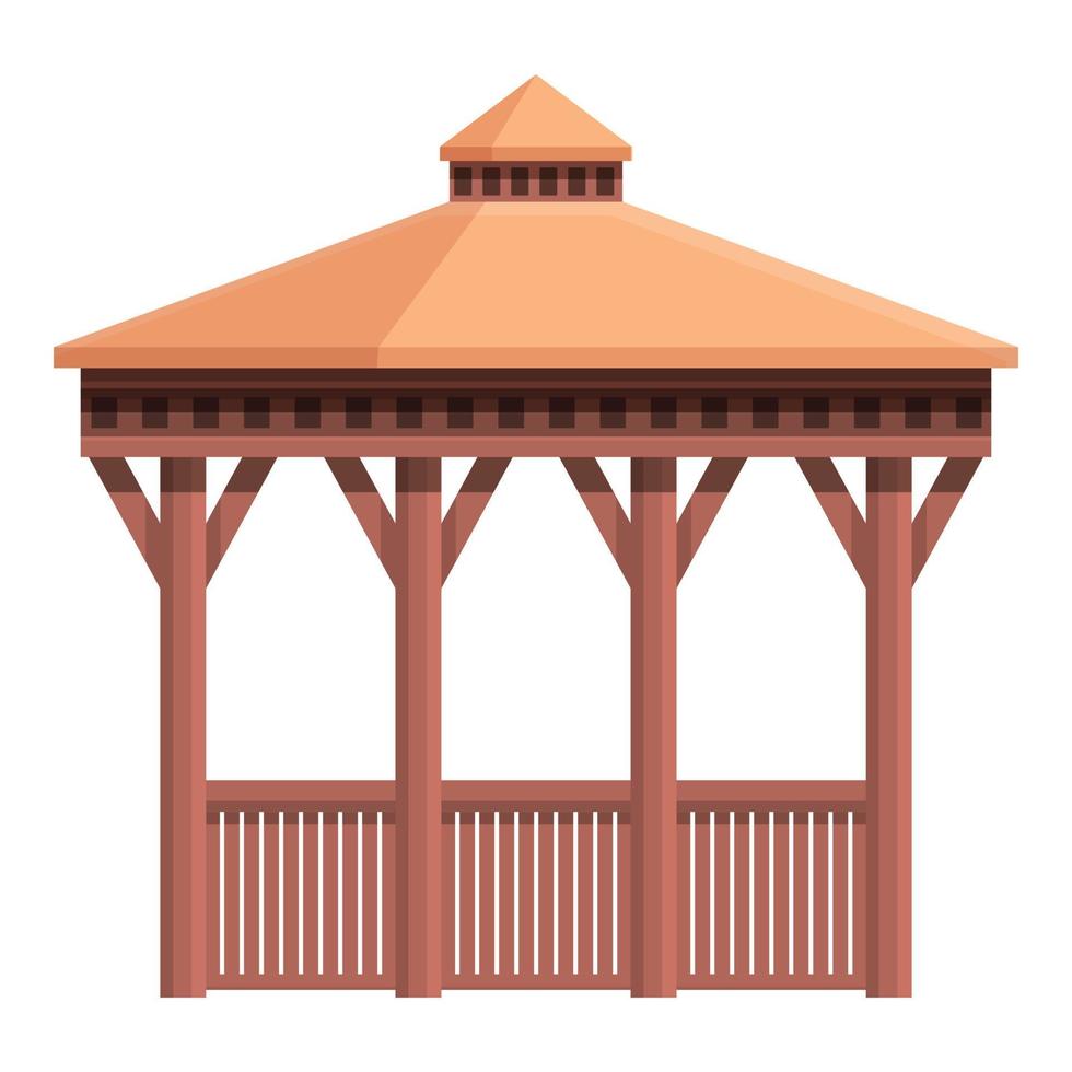 vecteur de dessin animé d'icône d'abri d'été. pergola maison