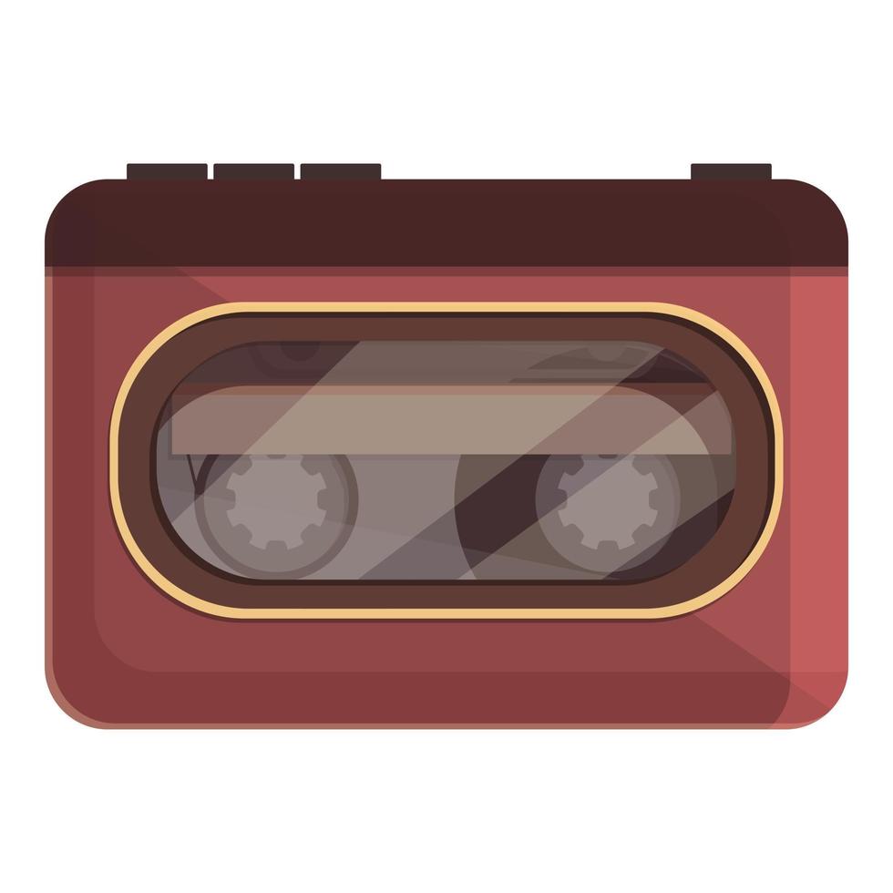 vecteur de dessin animé d'icône de lecteur de cassette. musique radio