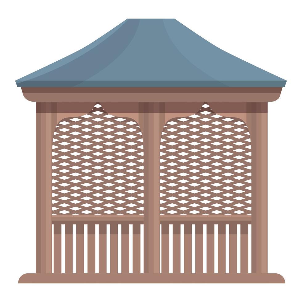 vecteur de dessin animé d'icône de pergola de plage. maison de mariage