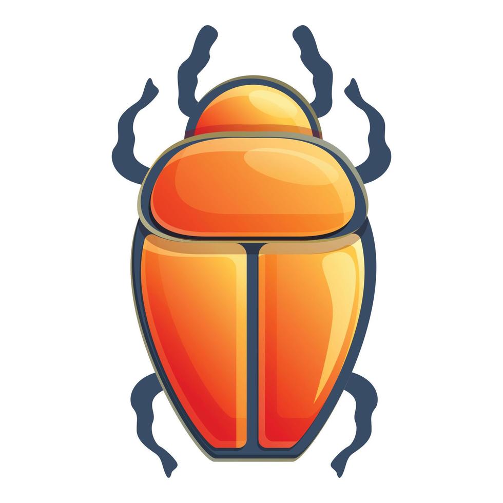 icône de scarabée, style cartoon vecteur
