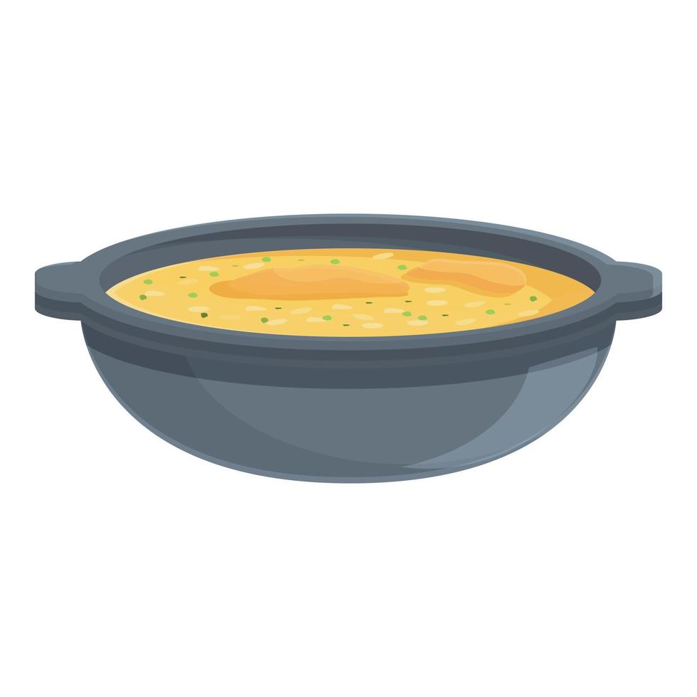 vecteur de dessin animé d'icône de soupe au fromage. nourriture portugaise