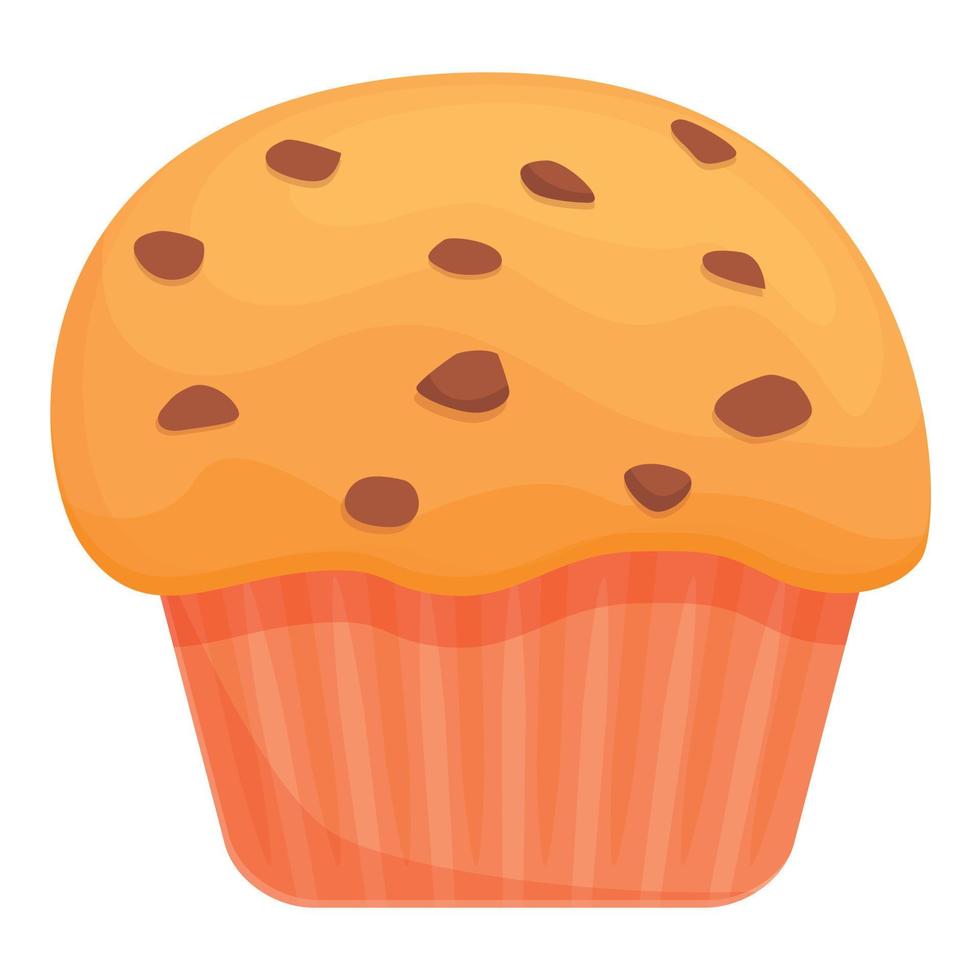 icône de muffin cuit au four, dessin animé et style plat vecteur