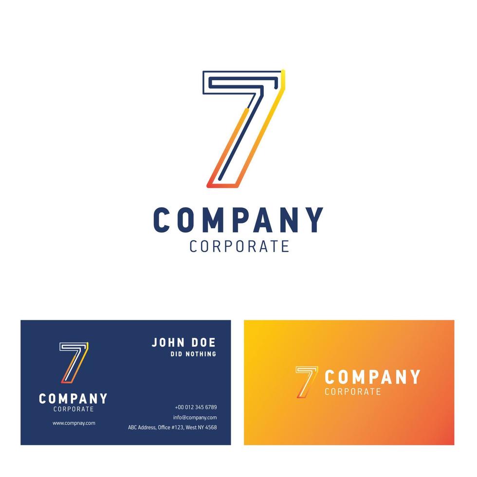 7 vecteur de conception de logo d'entreprise