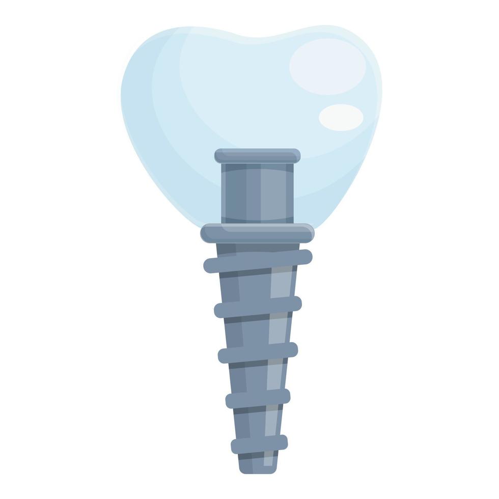 vecteur de dessin animé d'icône d'implant dentaire de stomatologie. couronne dentaire